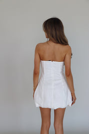Vienna White Linen Mini Dress