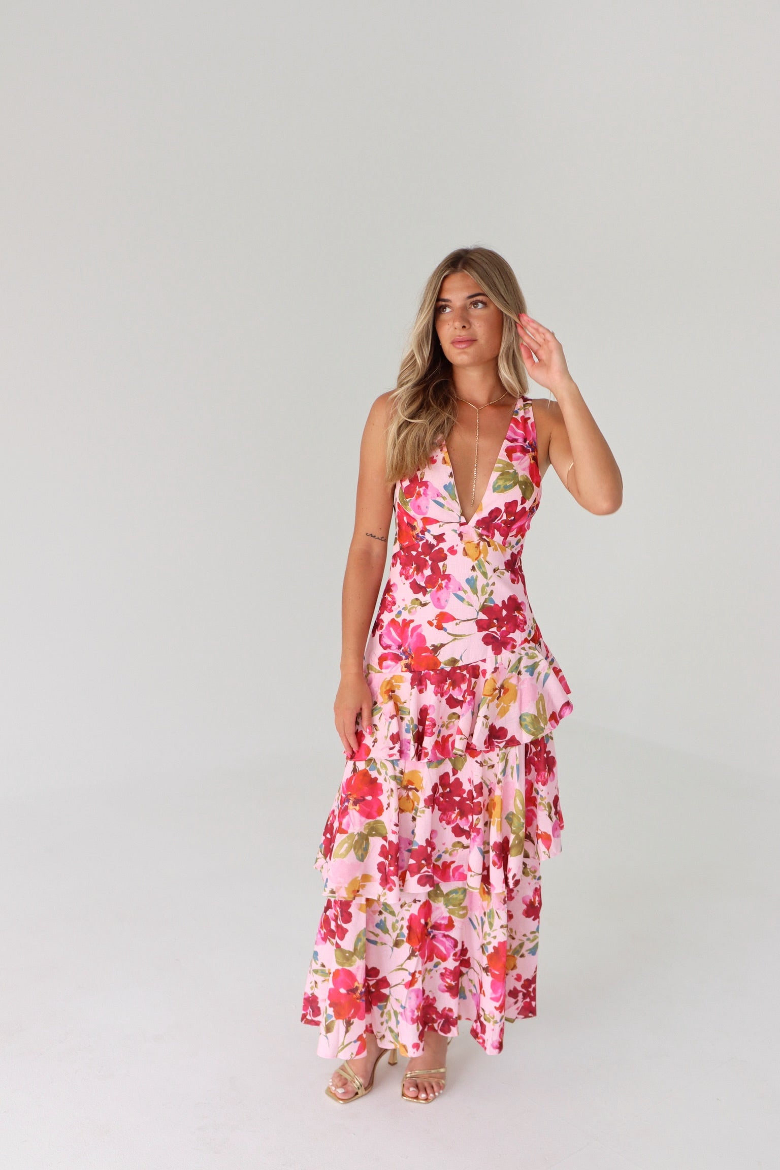 Ainsley Tiered Floral Maxi Dress