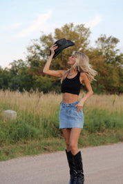 Black Cropped Tank