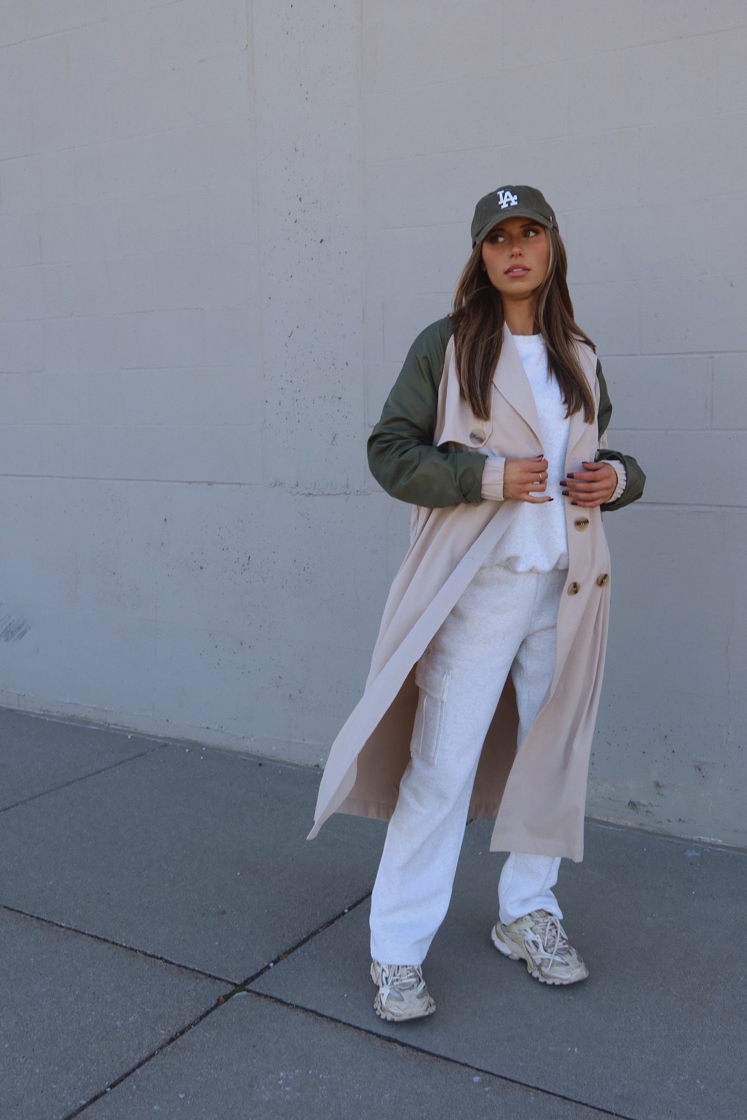 Khaki Combo Trench Coat