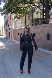 Midnight Utility Denim Jumpsuit