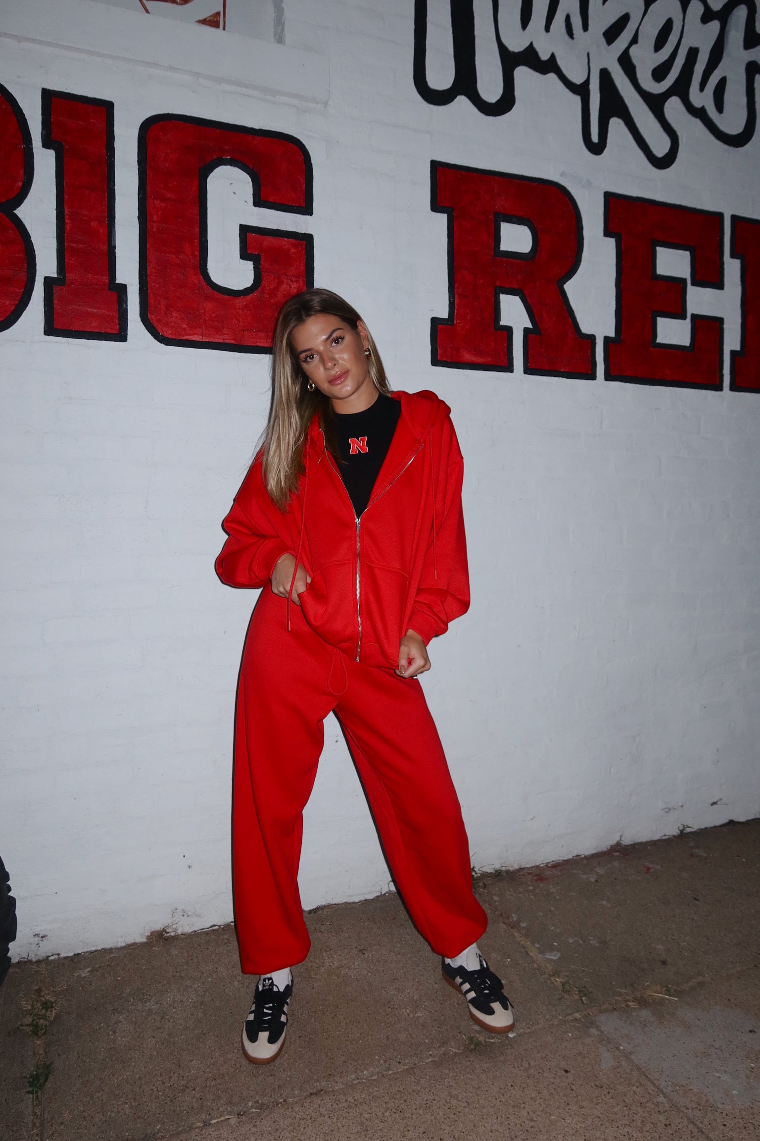 Red Game Day Zip Up Jacket