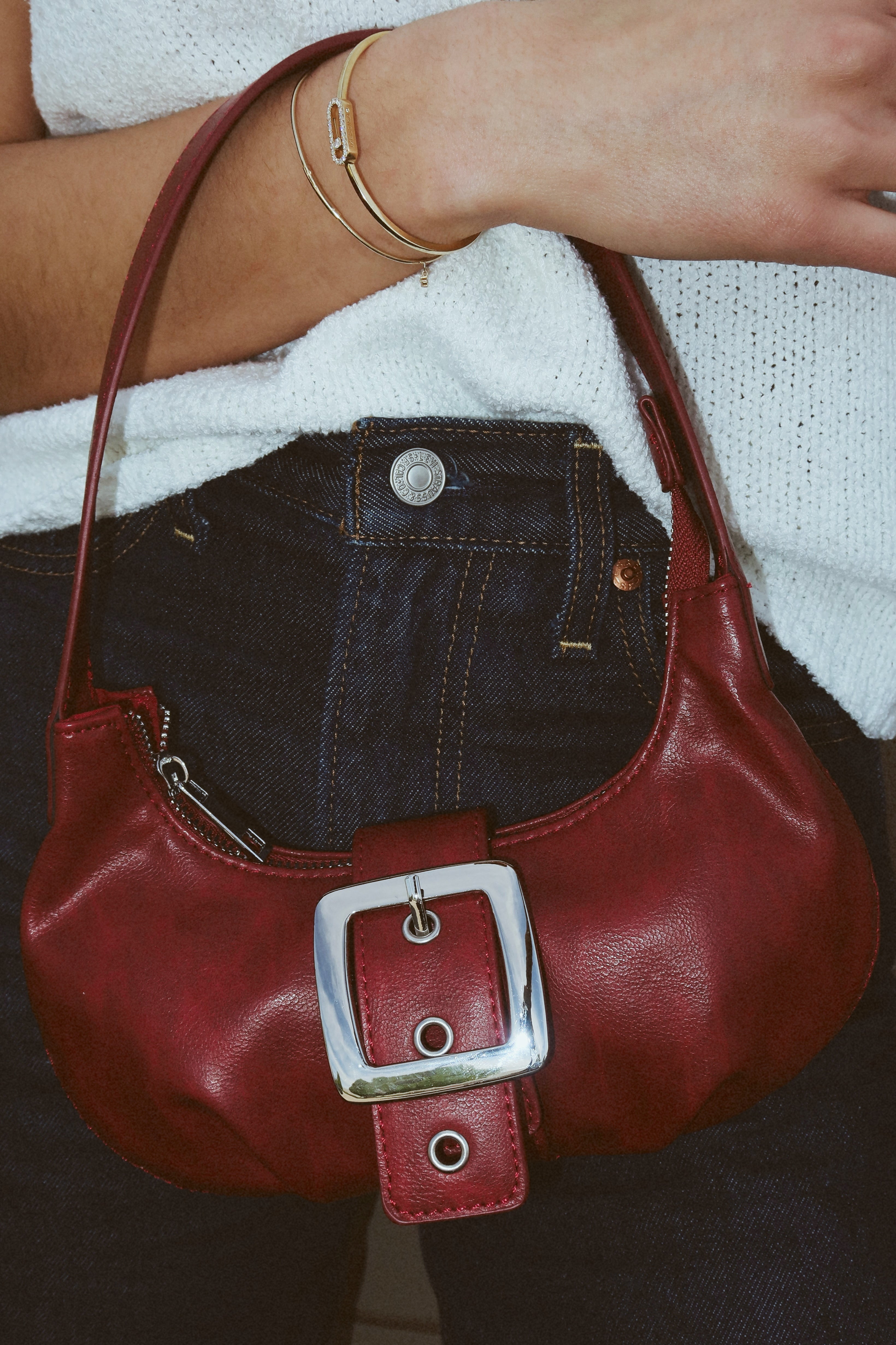 BILLINI : Harley Shoulder Bag In Garnet
