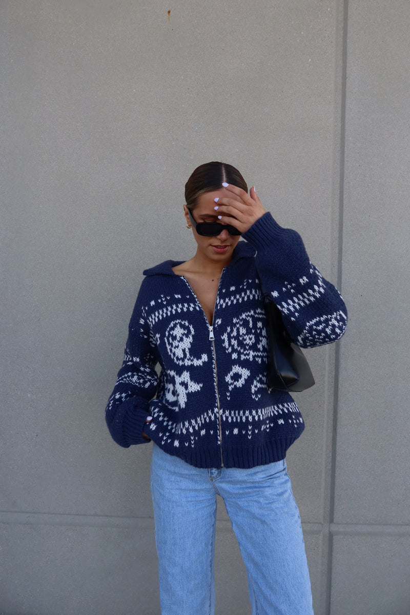 Holland Zip Up Cardigan