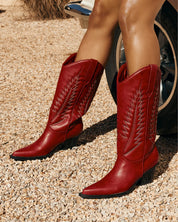 BILLINI : Marmalade Garnet Cowgirl Boots