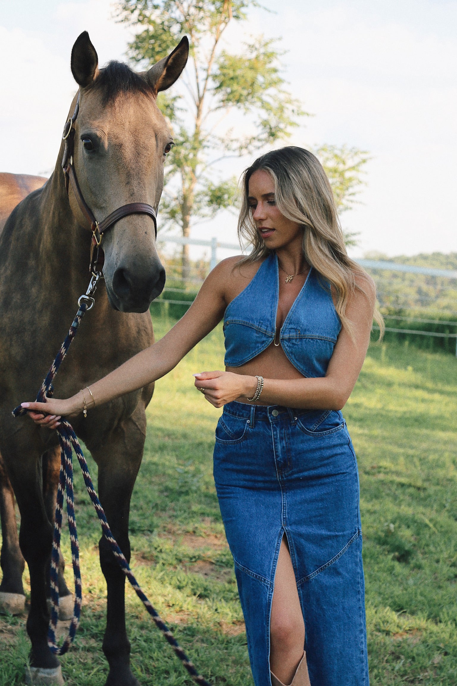 Piper Denim Midi Skirt