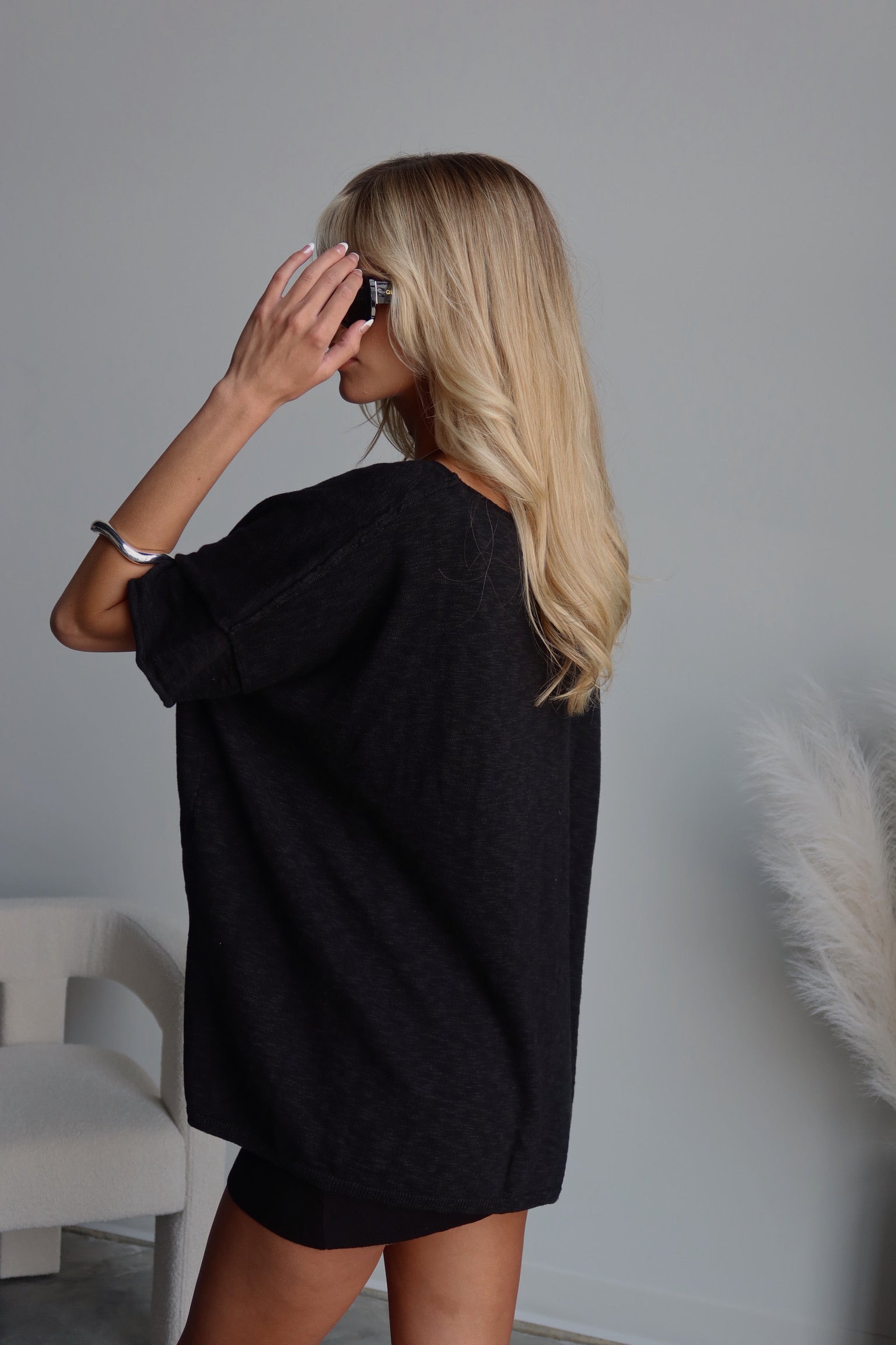 Blakelee Sweater Top in Black