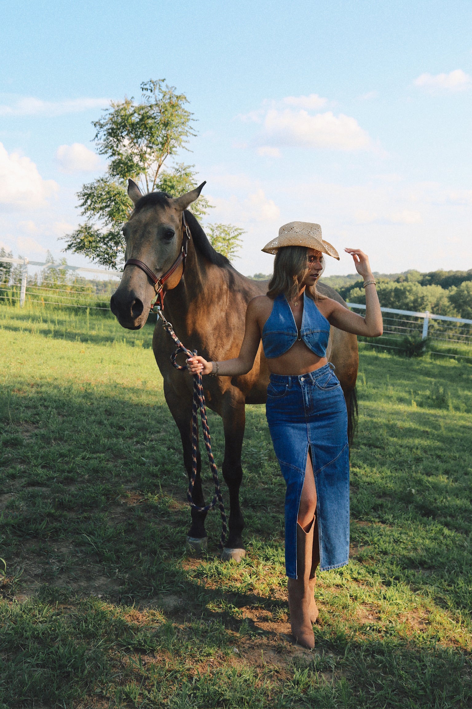 Piper Denim Midi Skirt