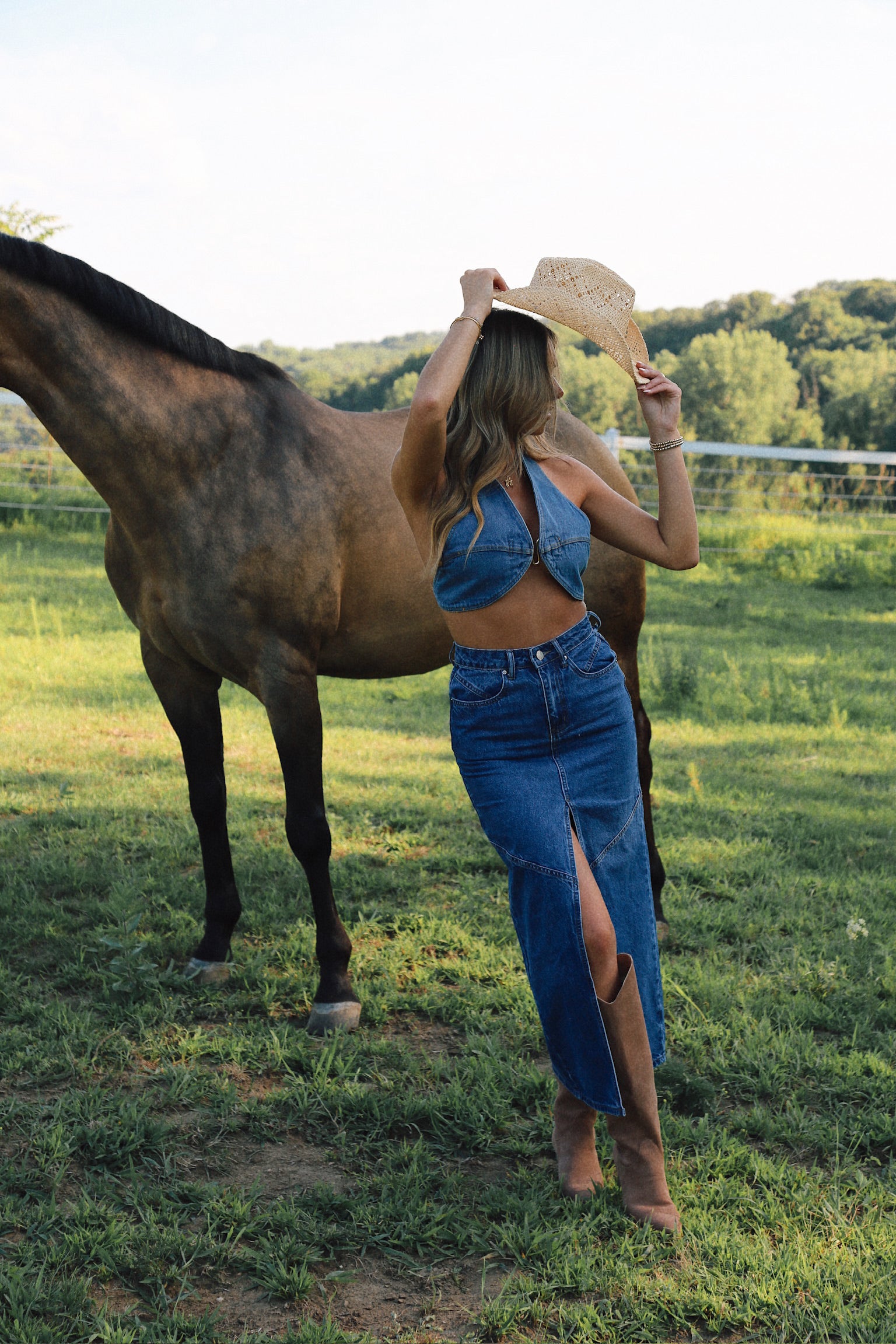 Indy Denim Halter Top