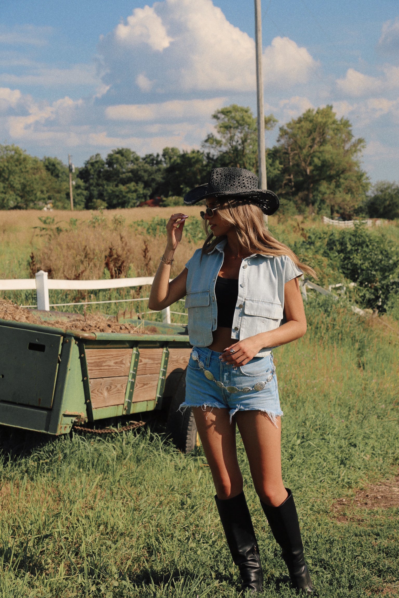 Vintage Vibes Denim Top