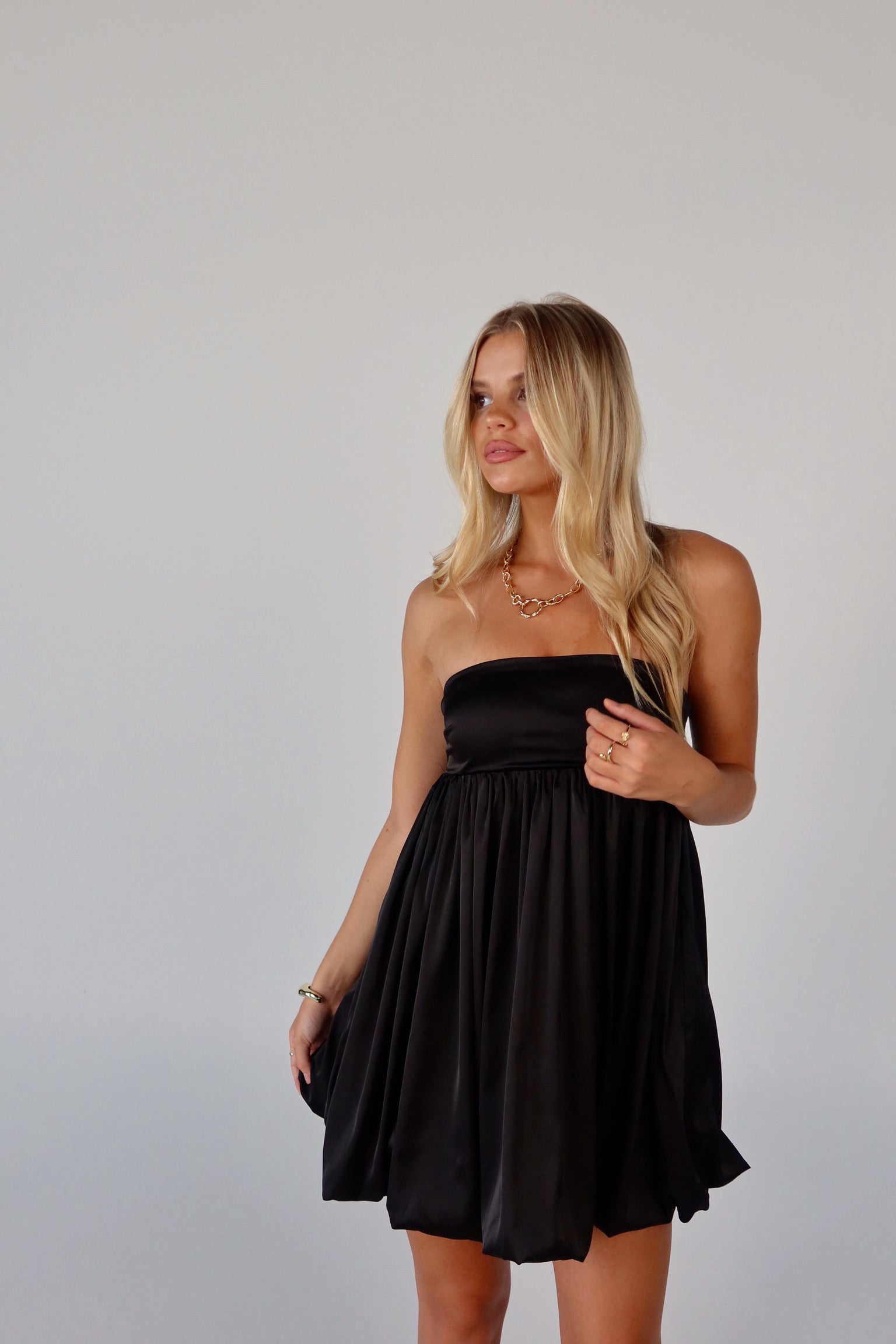 Halsea Strapless Bubble Dress