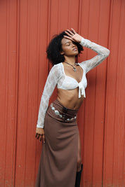 Halsey High-Slit Maxi Skirt