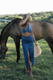 Indy Denim Halter Top