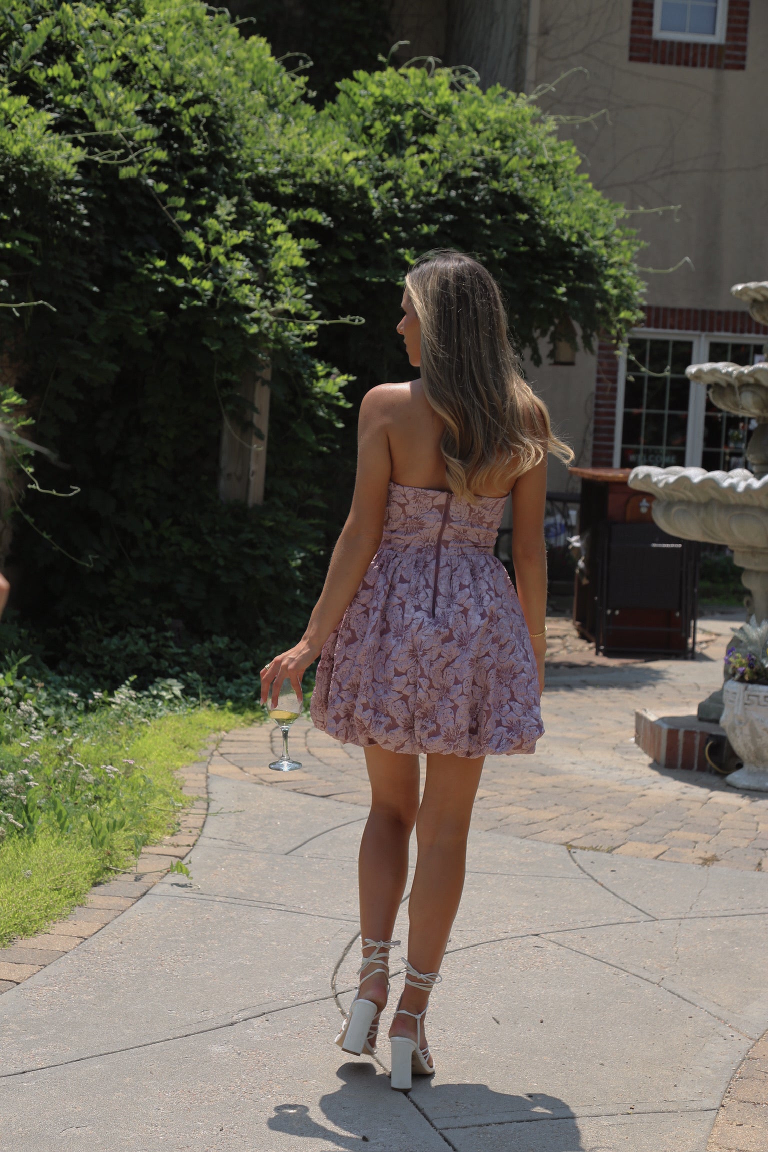 Mauve Bubble Mini Dress