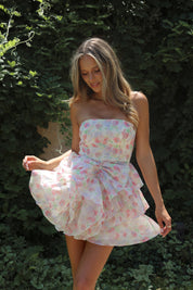 Erin Multi-Floral Ruffled Mini Dress