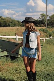 Vintage Vibes Denim Top