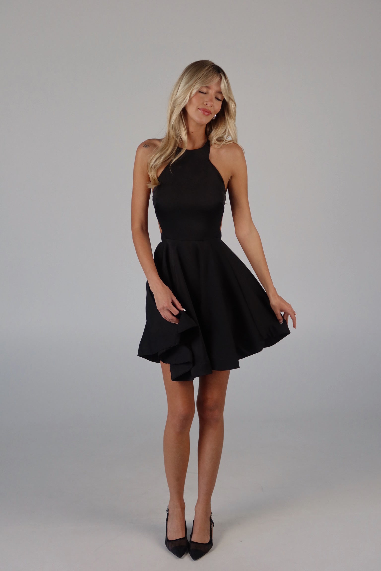 Reign Open Back Mini Dress