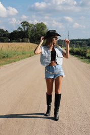 Vintage Vibes Denim Top