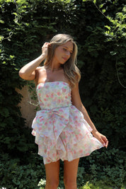 Erin Multi-Floral Ruffled Mini Dress