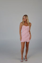 Ren Ruffle Embellished Mini Dress