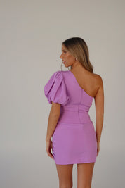 Lavender One Shoulder Mini Dress