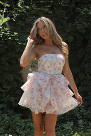 Erin Multi-Floral Ruffled Mini Dress