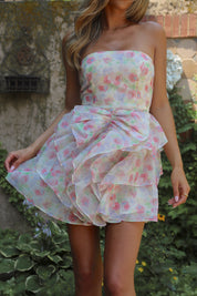 Erin Multi-Floral Ruffled Mini Dress