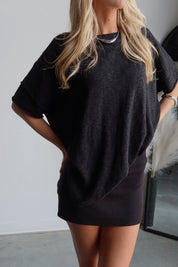 Blakelee Sweater Top in Black