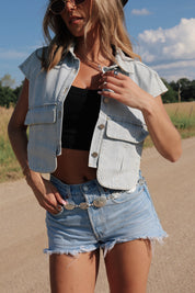 Vintage Vibes Denim Top