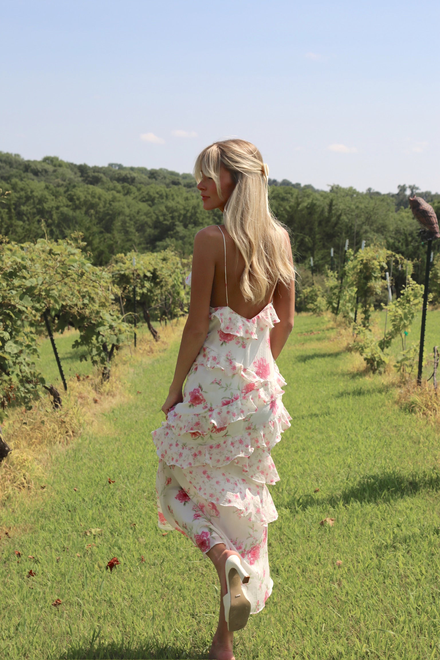 Ruffle Floral Tiered Maxi Dress