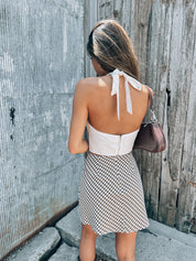 Mocha Gingham Skirt