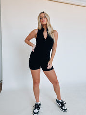 Joah Sleeveless Romper In Black