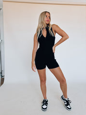 Joah Sleeveless Romper In Black