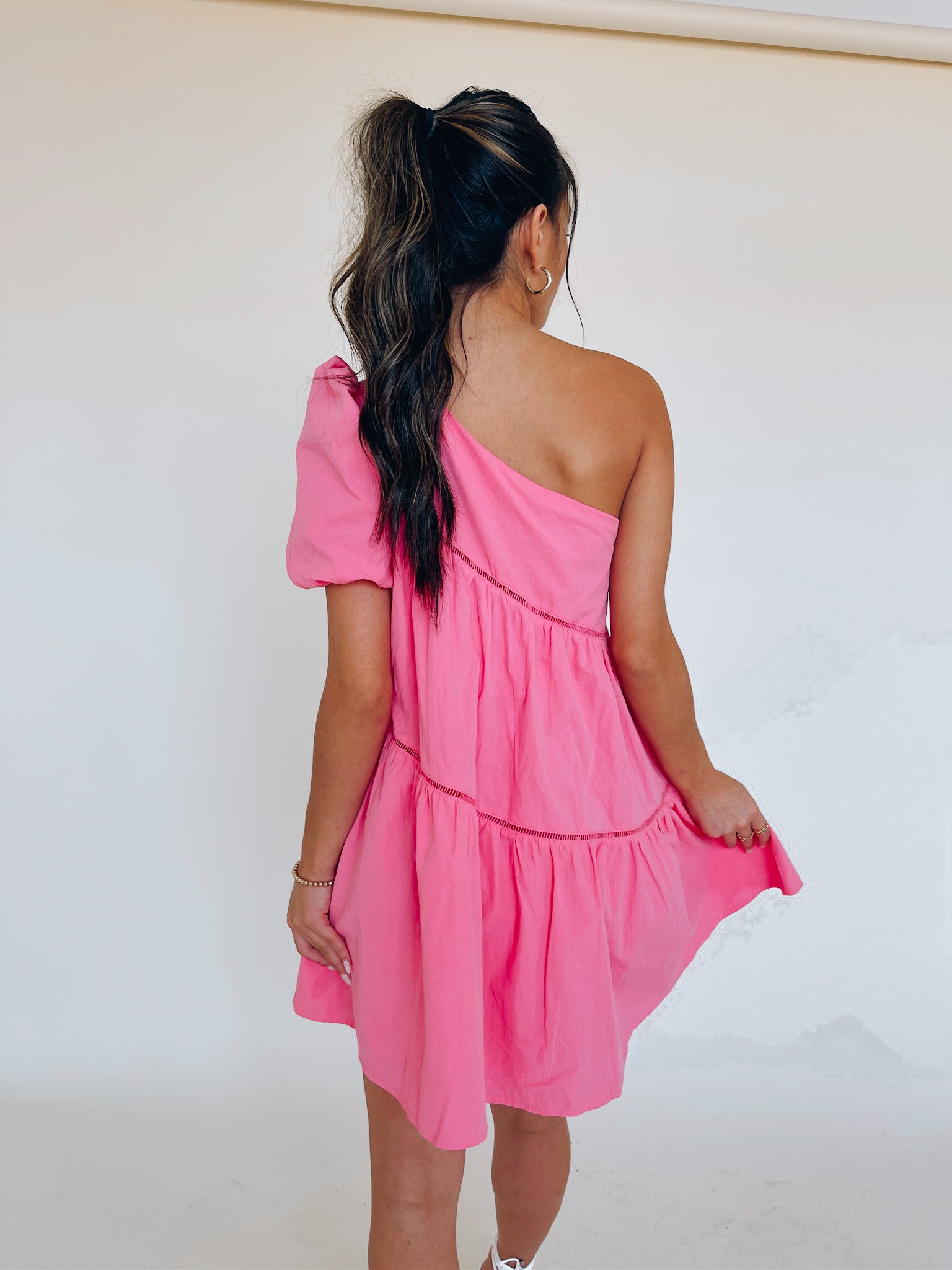 Kennedy One Shoulder Babydoll Dress