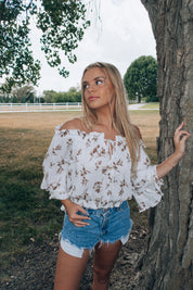 Celeste Floral Off The Shoulder Top