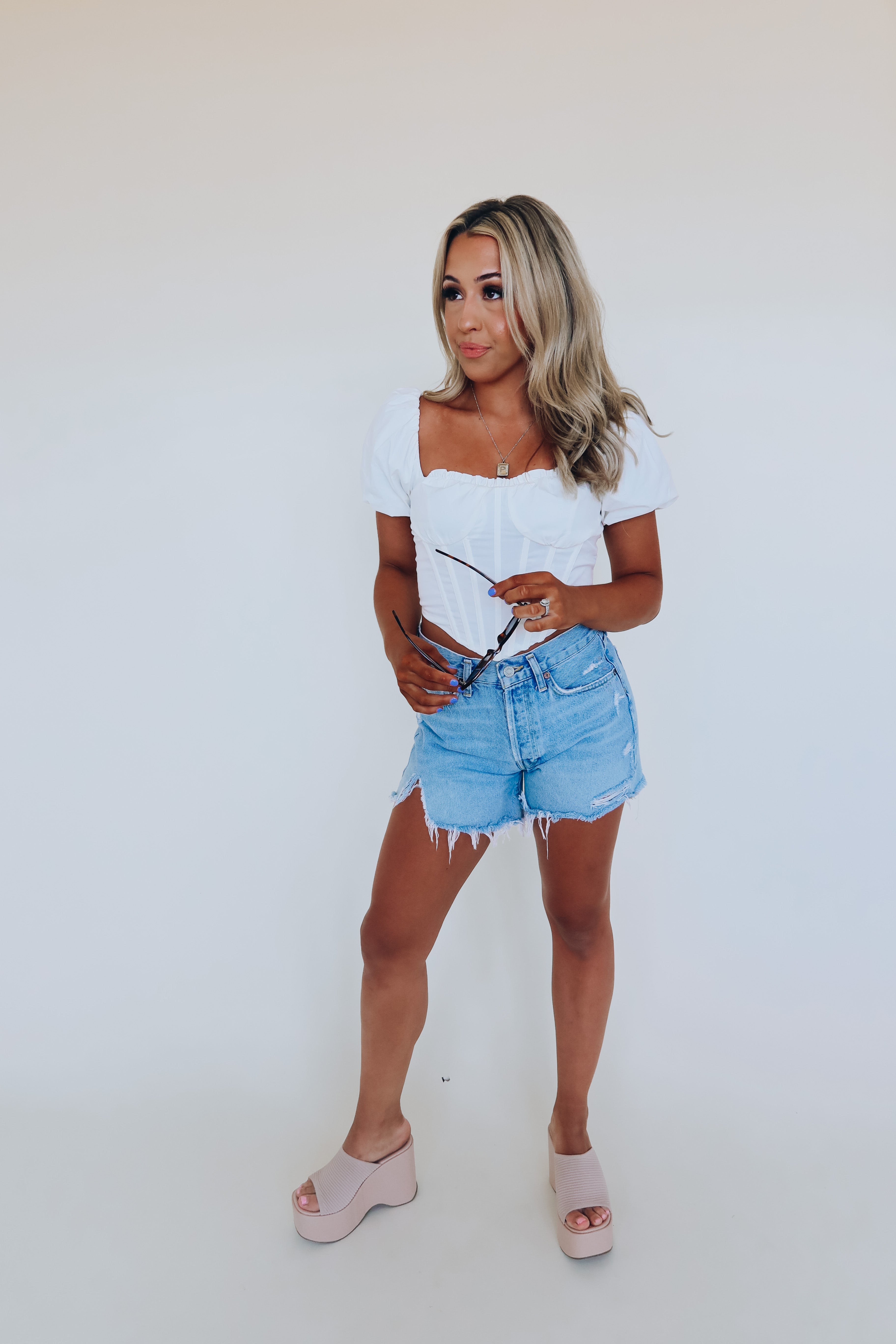 Clair Puff Sleeve Crop Top