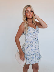 Christina Floral Ruffle Mini Dress