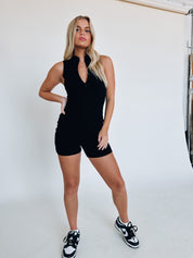 Joah Sleeveless Romper In Black