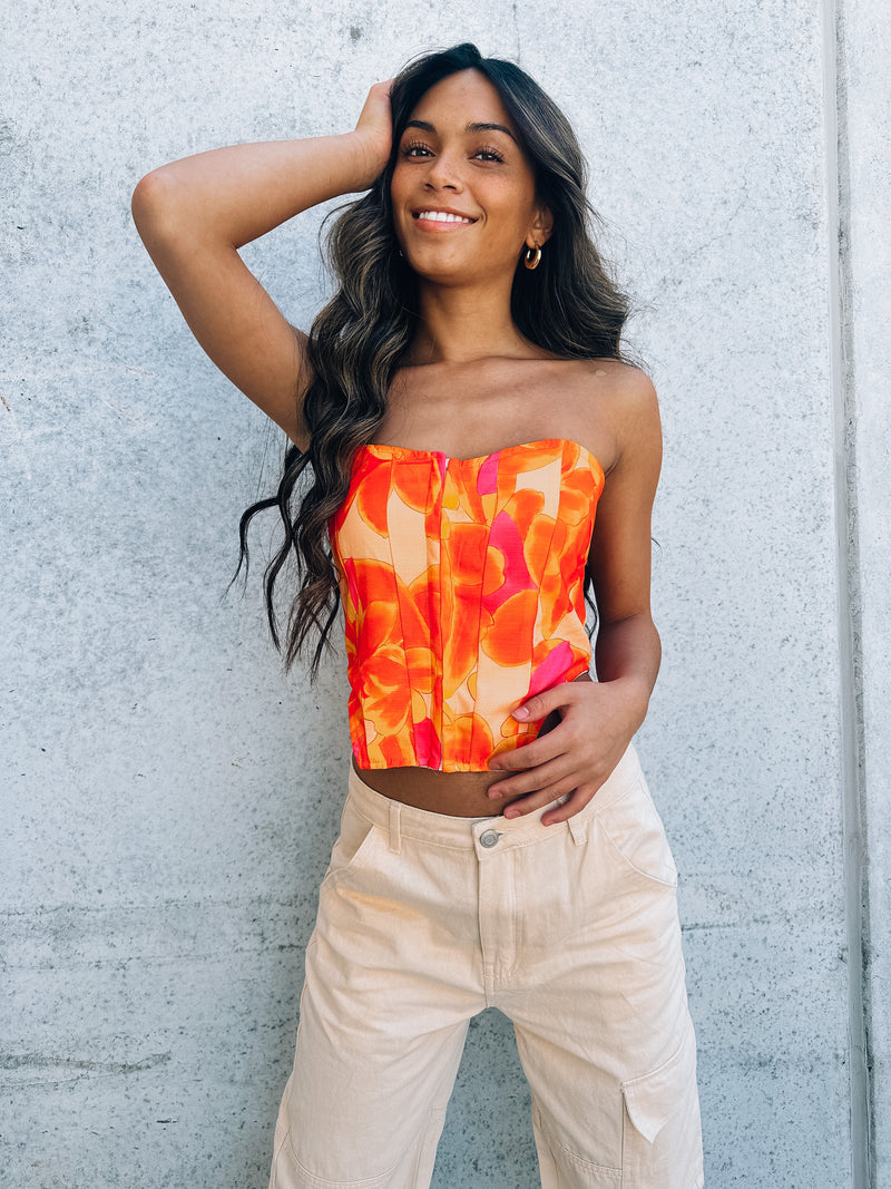 Orange Corset Bralette