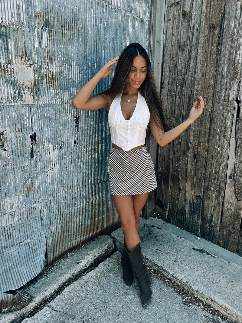 RESTOCKED :Baylor Halter Corset Top