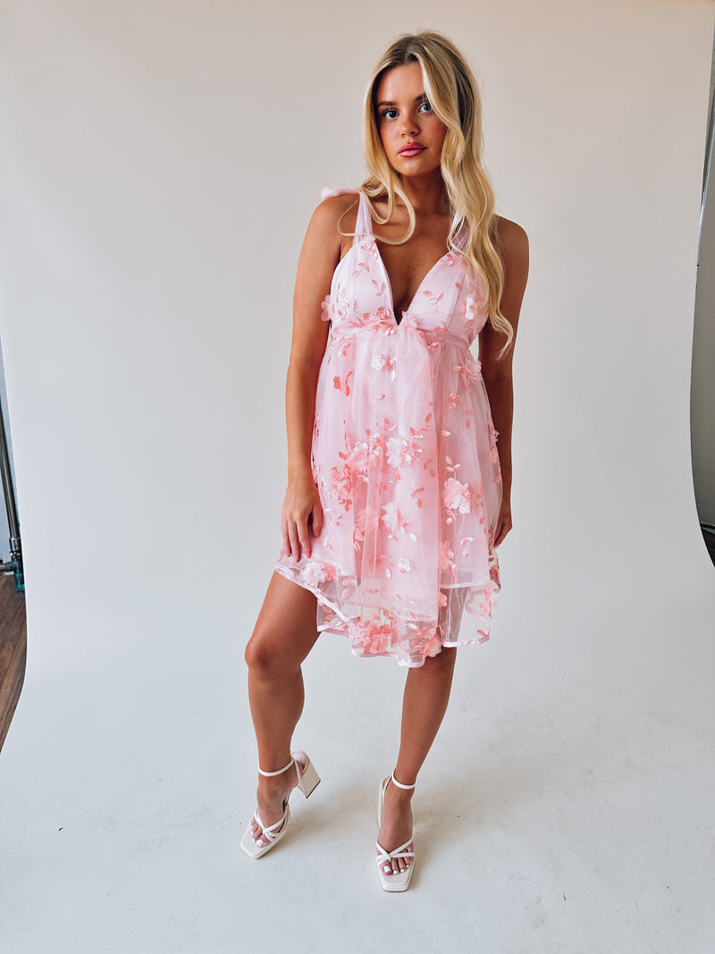 Anastasia White Lace Dress with Hot Pink Stain