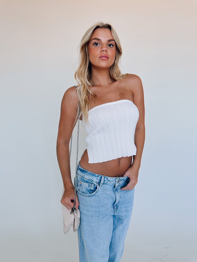 Chelsea White Tube Top