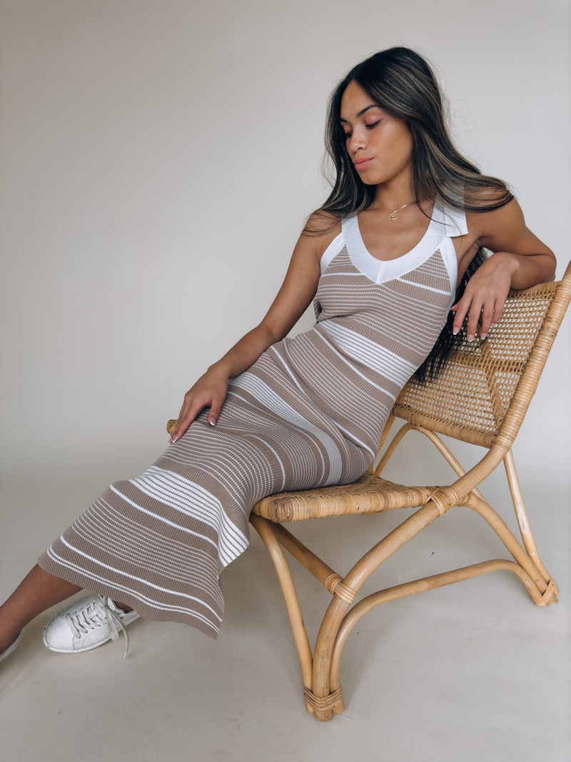 RESTOCKED: Karley Striped Knit Midi Dress