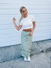 Grayson Sage Midi Skirt