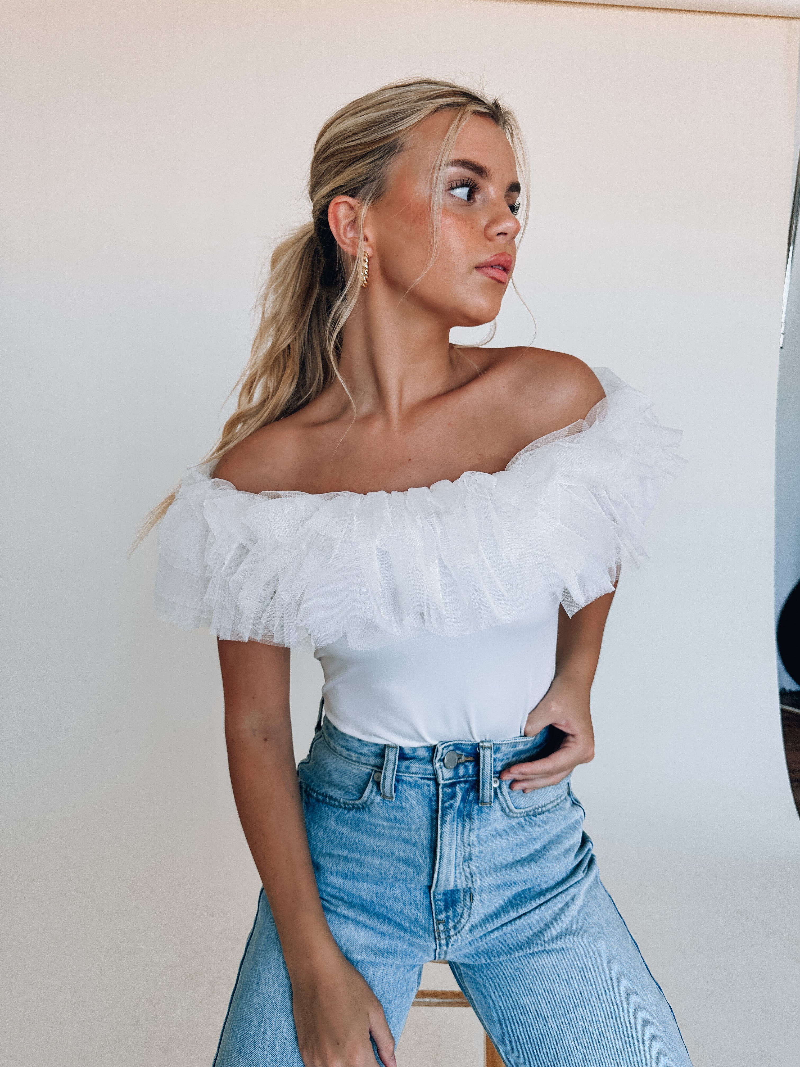 SALE :Emilia Ruffle Bodysuit