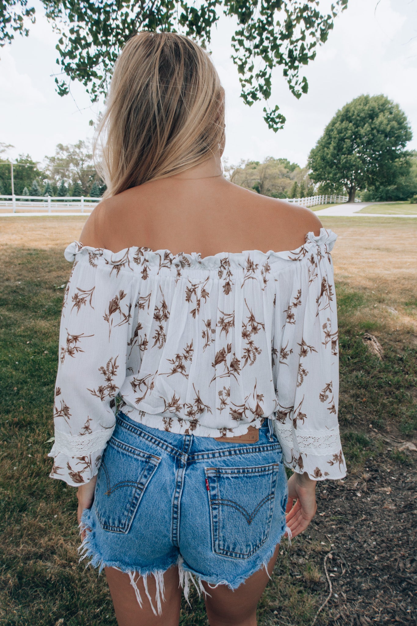 Celeste Floral Off The Shoulder Top