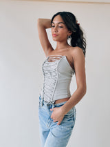 Stassi Grey Strapless Corset Top – Madida Clothing