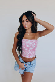 RESTOCKED :Steal The Show Bustier Top