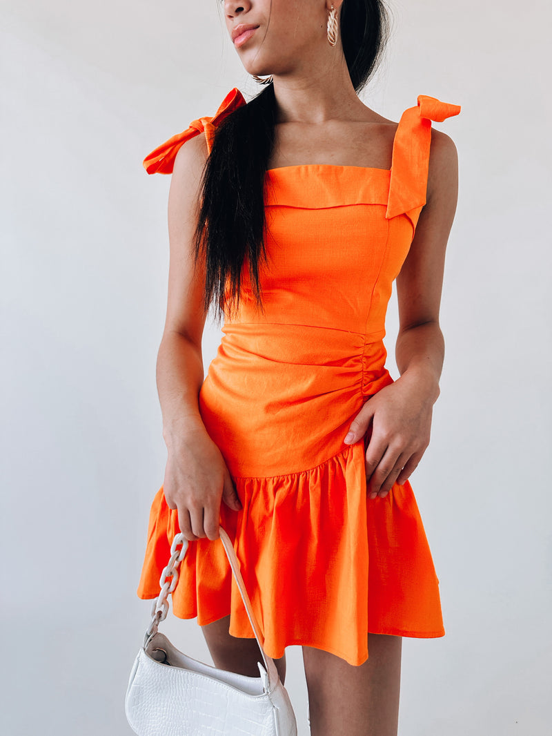 Tangerine Mini Dress