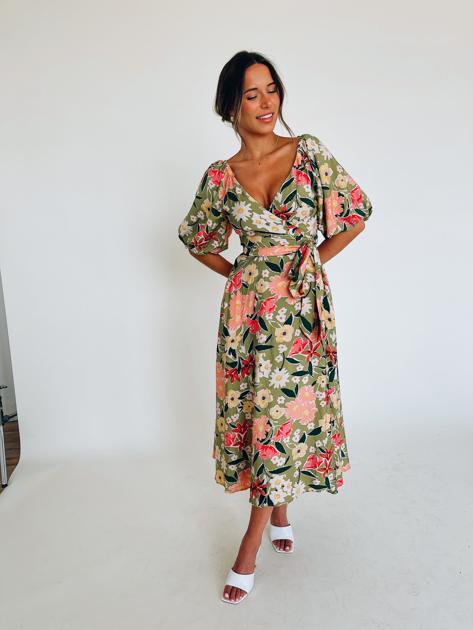 Izzie Wrap Midi Dress – Madida Clothing Izzie Wrap Midi Dress – Madida Clothing
